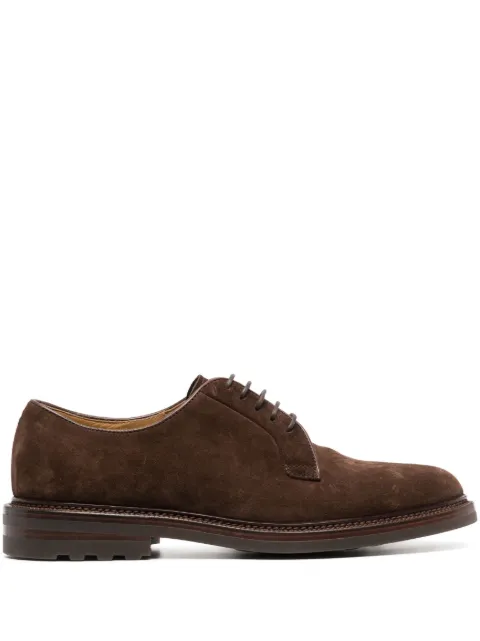 Brunello Cucinelli lace-up suede derby shoes Brown MZUPEAX810C8832