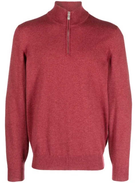 Brunello Cucinelli half-zip cashmere jumper Red M2200124CNU36