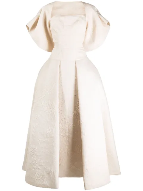 Saiid Kobeisy brocade-effect maxi ball dress Neutrals CAPS2341