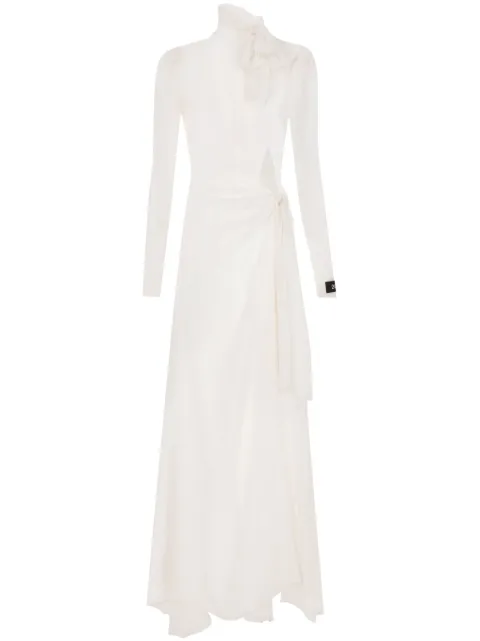 Dolce & Gabbana sheer silk maxi dress White F6DJETFU1AT