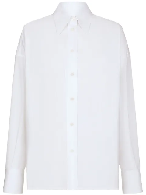 Dolce & Gabbana pointed-collar drop-shoulder shirt White F5R57TFUEAJ