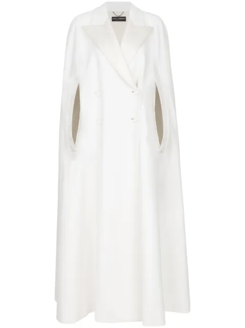 Dolce & Gabbana maxi double-breasted cape-design cape White F0W1PTFUBF1