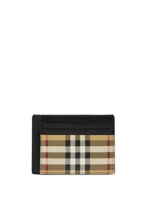 Burberry Check money-clip card case Neutrals 8069821