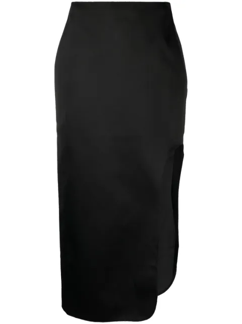 By Malene Birger Wick side slit maxi skirt Black Q71782006