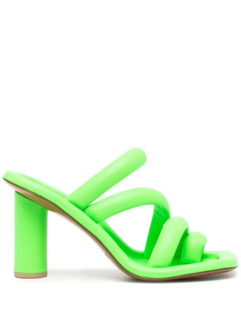 AMBUSH 90mm padded leather sandals Green BWIH008S23LEA0017000