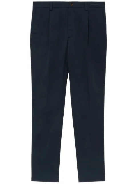 Burberry straight-leg cotton tailored trousers Blue 8065678