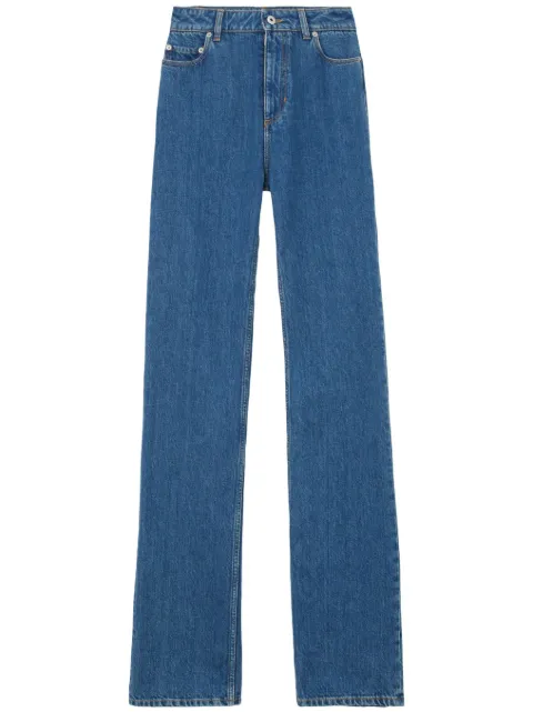 Burberry high-waisted straight-leg cotton jeans Blue 8066945