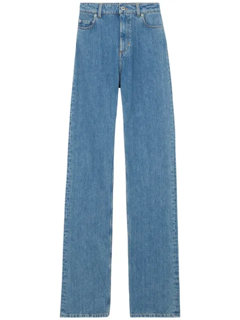 Burberry high-waist straight-leg jeans Blue 8071212