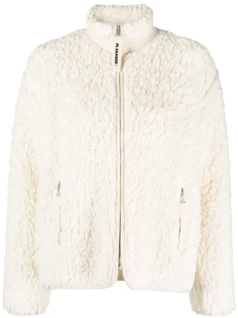 Jil Sander zip-up fleece jacket Neutrals J40GU0008J20088