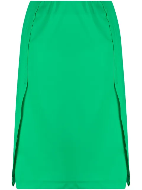 Raf Simons pleated-panel midi skirt Green 231W433