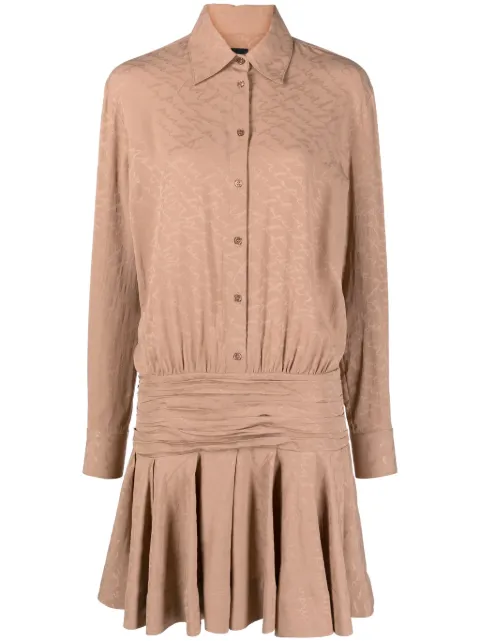 PINKO Arzach logo-jacquard shirtdress Neutrals 102306A193N33