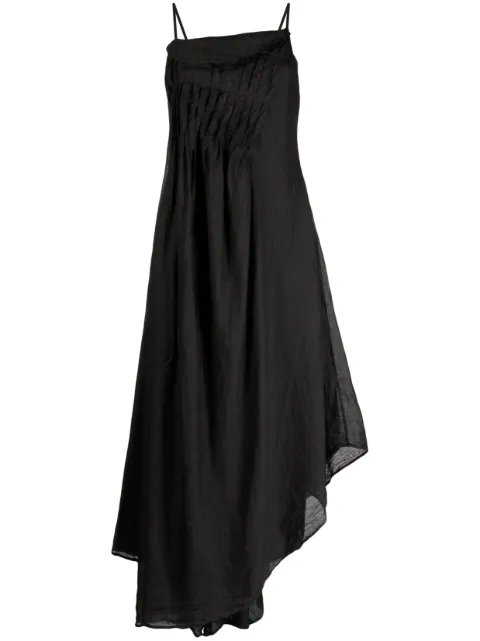 Marc Le Bihan asymmetric long dress Black 2120DRESS