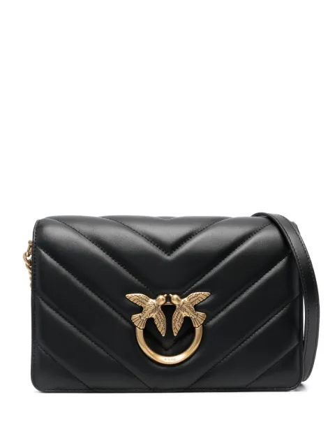 PINKO Love quilted leather shoulder bag Black 100063A136