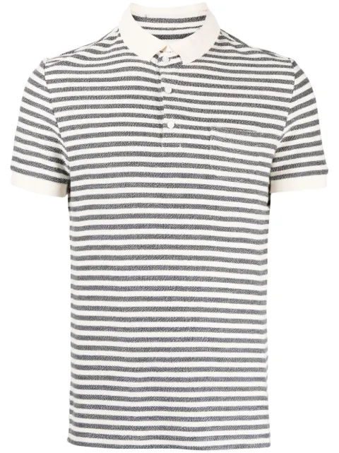 Private Stock stripe-print cotton polo shirt Neutrals PS02ADK11B