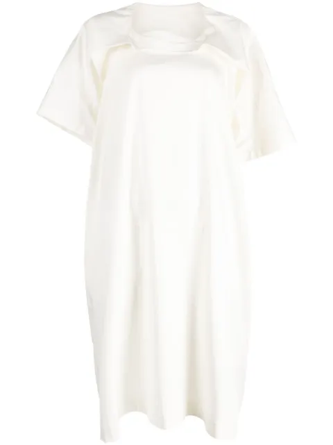 marina yee Pepper folded-collar dress White PEPPERWHT