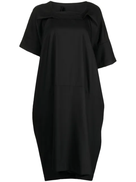 marina yee asymmetric midi wool dress Black SS230021999
