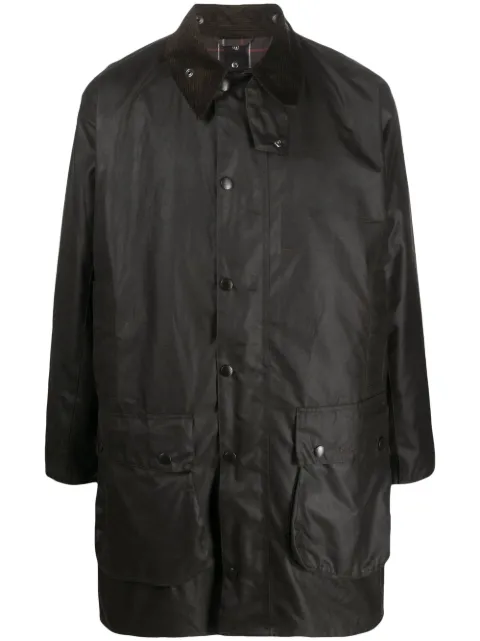 Barbour Northumbria® constrast-collar wax jacket Green MWX0009OL91