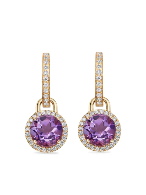 Kiki McDonough 18kt yellow gold Grace Mini diamond and amethyst earrings Gold ERDGM1527