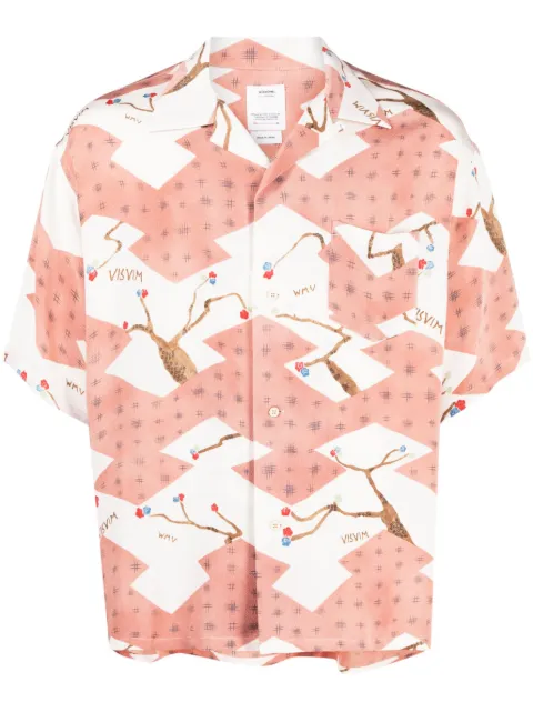 visvim graphic-print short-sleeve shirt White 0123105011017