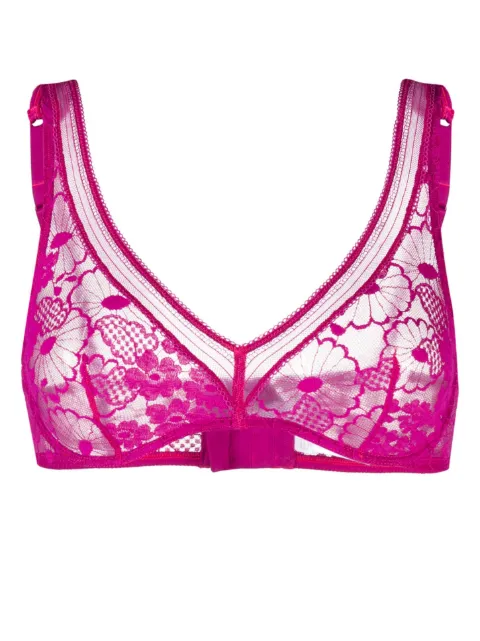 ERES Millefleurs triangle lace bra Pink 609310