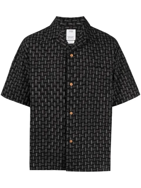 visvim graphic-print short-sleeve shirt Black 0123105011014