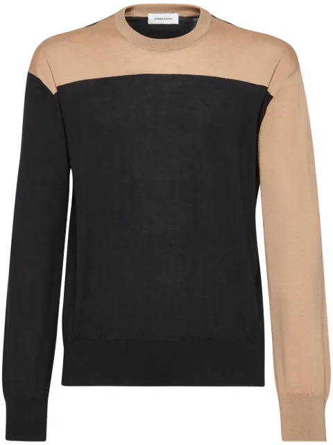 Ferragamo colour-block cashmere jumper Neutrals 764610