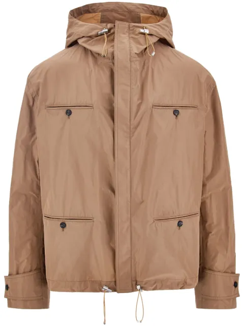 Ferragamo pockets hooded jacket Neutrals 763740