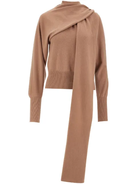 Ferragamo cashmere scarf jumper Neutrals 764653
