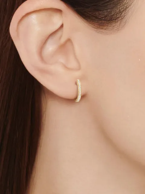 Kiki McDonough 18kt yellow gold Kiki Classic diamond hoops Gold HPDIA0004