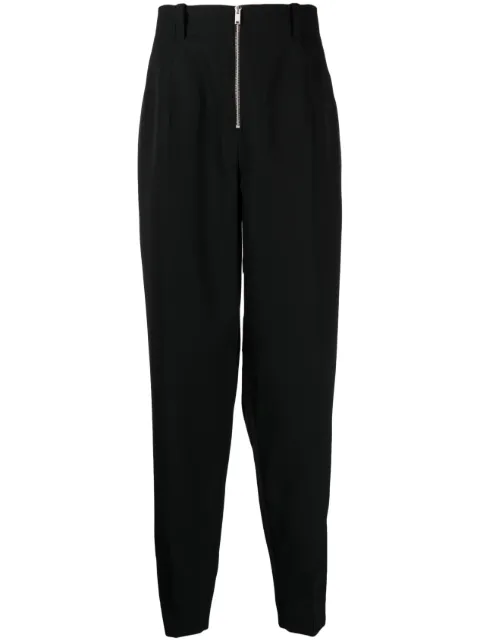 Jil Sander zip-fastening wool tapered trousers Black J22KA0110J40103