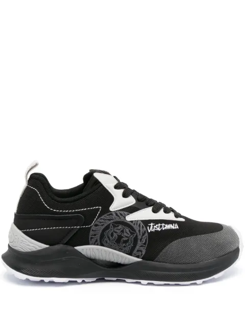 Just Cavalli lace-up panelled sneakers Black 75QA3SH5ZSA09