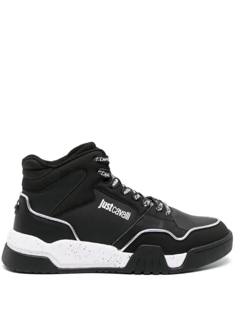 Just Cavalli lace-up panelled sneakers Black 75QA3SA4ZP384