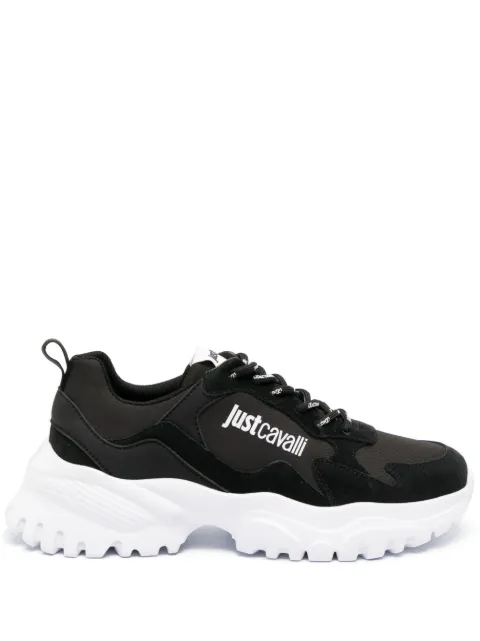 Just Cavalli logo-print lace-up sneakers Black 75QA3SL1ZSA06
