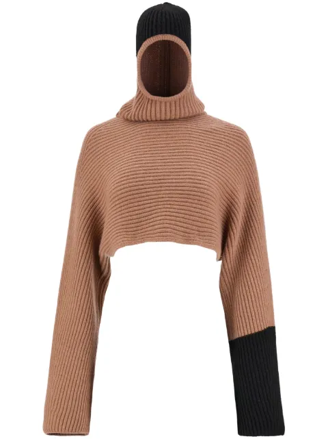 Ferragamo colour-block ribbed jumper Neutrals 764504