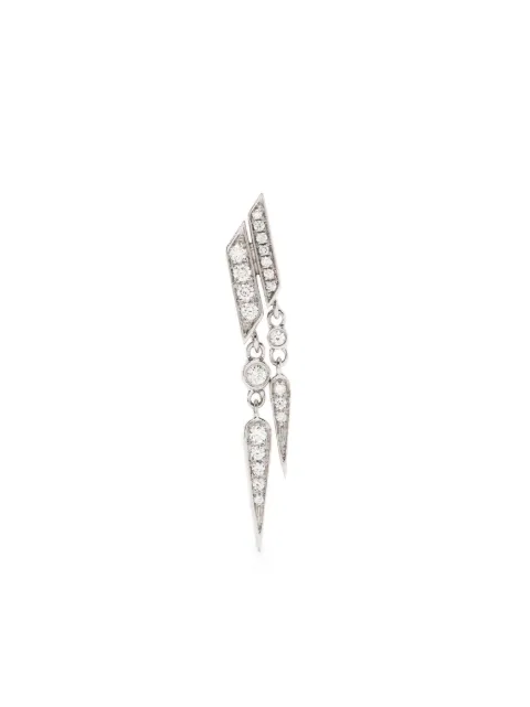 STATEMENT PARIS Anyway diamond drop earring Silver FSJ109