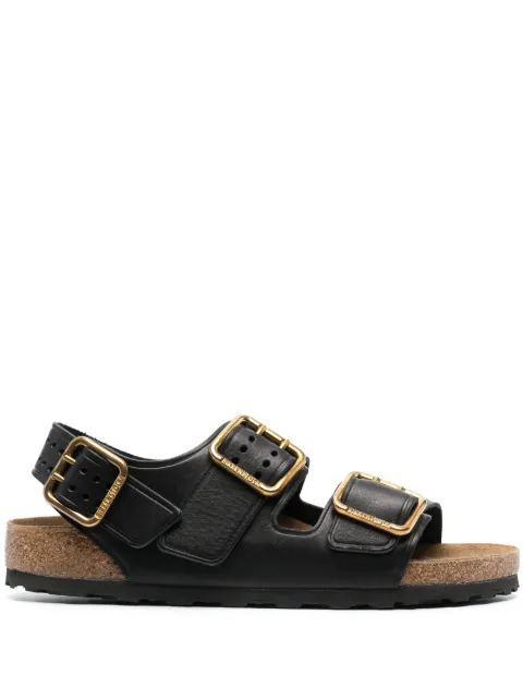 Birkenstock buckled leather sandals Black 1023599