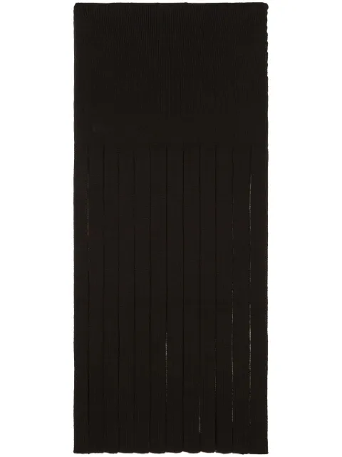 Alanui Fair Winds fringed skirt Black LWHL021F23KNI0011000