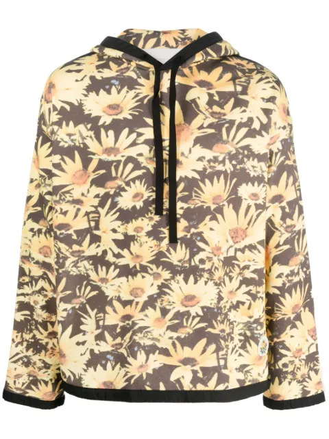Jil Sander floral print drawstring hoodie Yellow J47GU0107J45147