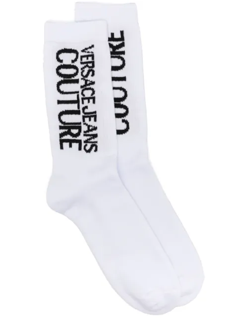 Versace Jeans Couture logo-print cotton socks White 75VA0J03ZG081