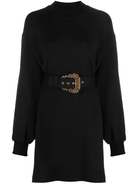 Versace Jeans Couture belted long-sleeve minidress Black 75HAO971F0010