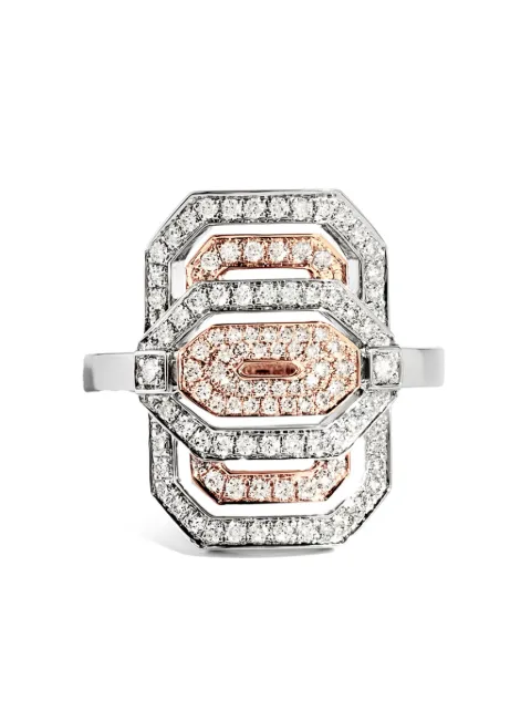 STATEMENT PARIS 18kt rose gold My Way diamond ring Silver FSJ420