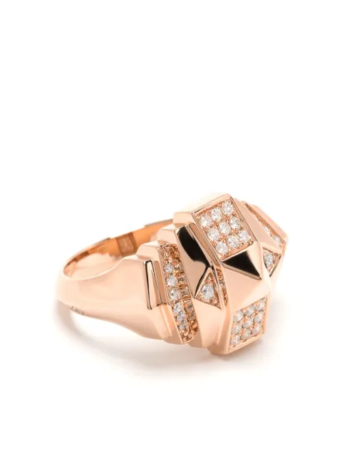 STATEMENT PARIS 18kt rose gold Mini Rockaway Pyramid diamond ring Gold FSJ377