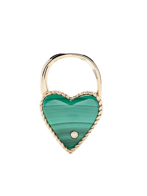 Yvonne Léon Creole Cadenas Coeur diamond earring Gold CREOLECURCADENAS