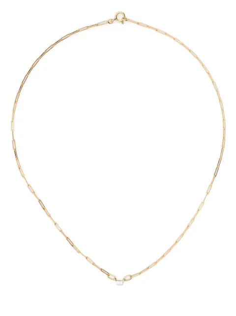 Yvonne Léon 18kt yellow gold Solitaire diamond necklace Gold COLLIERPM1BAGUETT