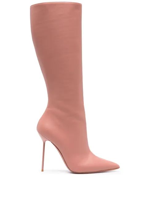 Paris Texas Lidia leather knee-high boots Pink PX875XLTH3