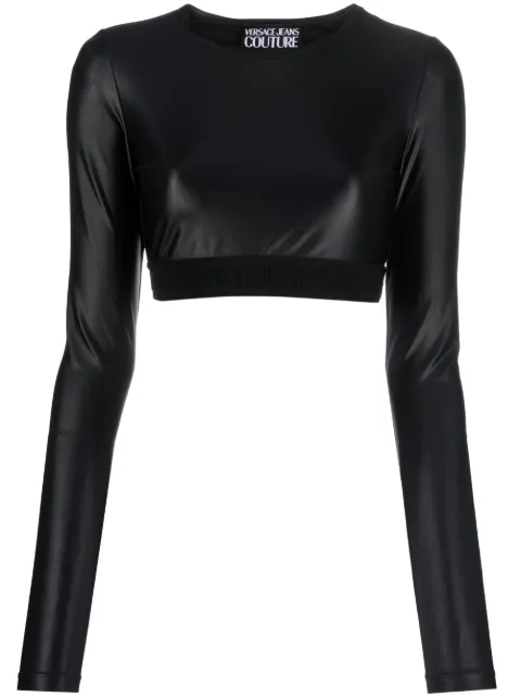 Versace Jeans Couture logo-underband crop top Black 75HAH218J0062