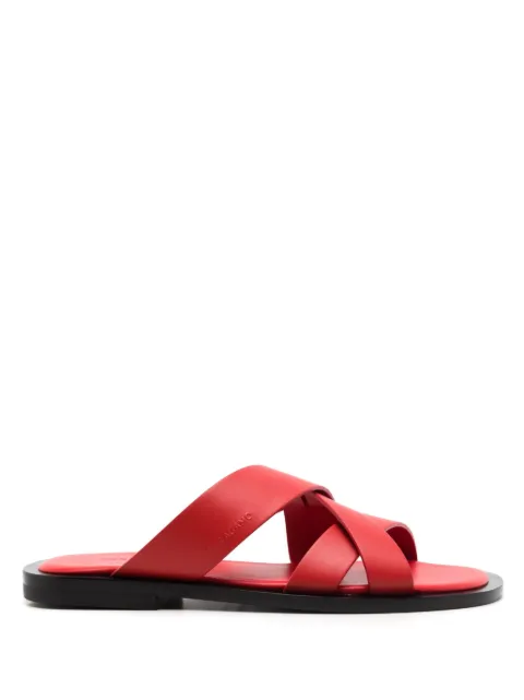 Ferragamo interwoven-strap leather sandals Red 763264