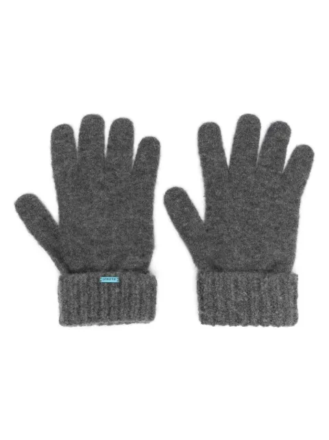 Alanui Finest cashmere-silk gloves Grey LMNE004F23KNI0010600