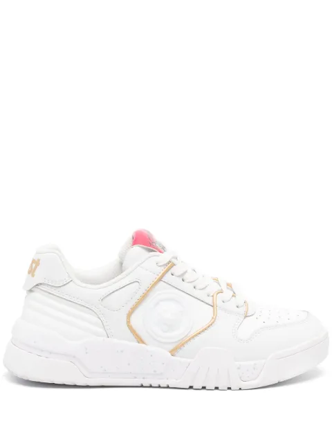Just Cavalli Tiger Head-motif leather sneakers White 75RA3SA1ZP376