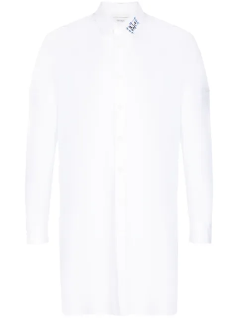 Random Identities logo-print long-sleeve shirt White SH0222FBC00031
